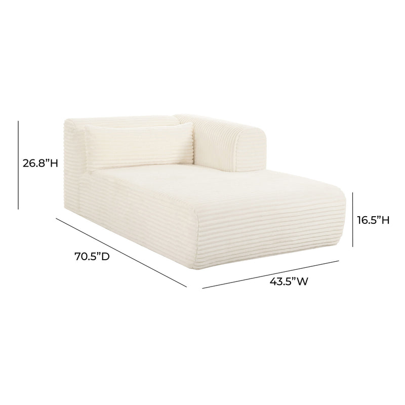 Tarra - Fluffy Oversized Corduroy Modular Chaise - R&R Furniture Gallery (Fountain Valley, CA)