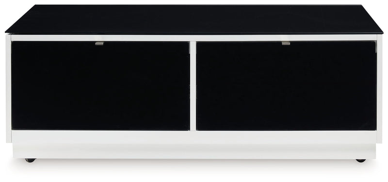 Gardoni - Rectangular Cocktail Table - White / Black - R&R Furniture Gallery (Fountain Valley, CA)