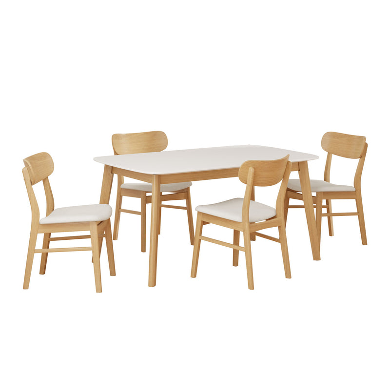 5 Piece Dining Set With Table And Upholstered Chairs - R&R Furniture Gallery (Fountain Valley, CA)