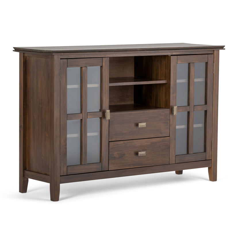 Artisan - Tall TV Media Stand - Natural Aged Brown - R&R Furniture Gallery (Fountain Valley, CA)