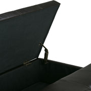 Dover - Square Coffee Table Storage Ottoman - Tanners Brown - R&R Furniture Gallery (Fountain Valley, CA)