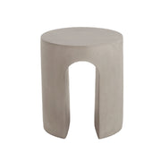 Outdoor Round With U Shape Side Table - Light Gray - R&R Furniture Gallery (Fountain Valley, CA)