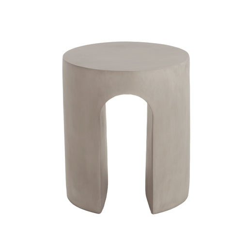 Outdoor Round With U Shape Side Table - Light Gray - R&R Furniture Gallery (Fountain Valley, CA)
