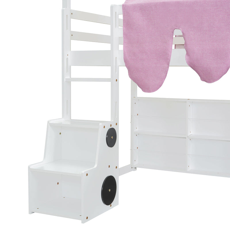 Loft Bed With House Shaped Frame And Tent - R&R Furniture Gallery (Fountain Valley, CA)