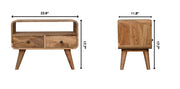Mini Curved Media Unit - Oak - R&R Furniture Gallery (Fountain Valley, CA)