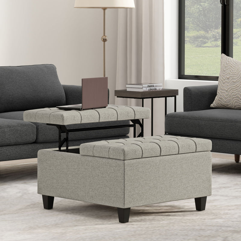 Harrison - Upholstered Coffee Table Storage Ottoman - R&R Furniture Gallery (Fountain Valley, CA)
