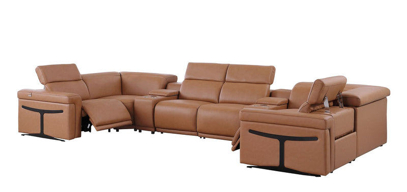 1126 - 8-Piece U-Shaped Sectional Sofa In With 2 Power Recliners & Power Headrests