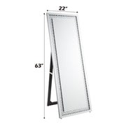 Nysa - Floor Mirror - Mirrored & Faux Crystals - R&R Furniture Gallery (Fountain Valley, CA)