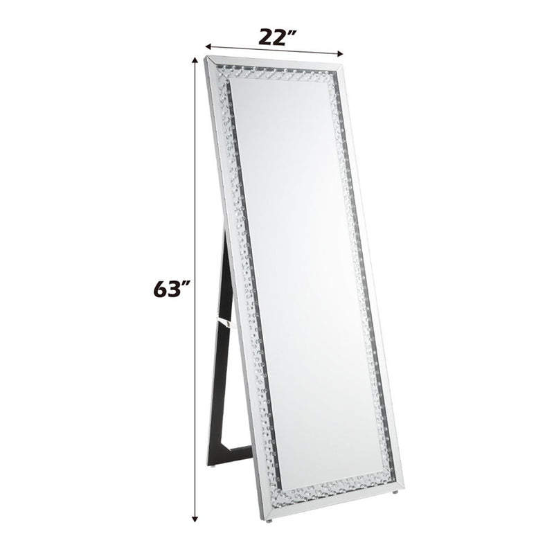 Nysa - Floor Mirror - Mirrored & Faux Crystals - R&R Furniture Gallery (Fountain Valley, CA)
