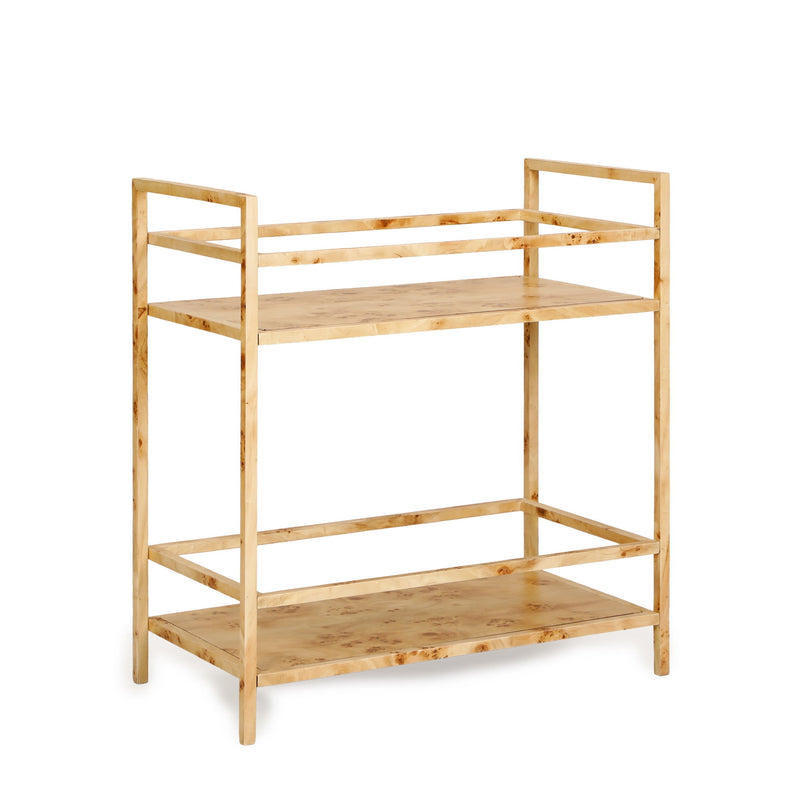 Destin - Burl Designer Bar Cart - Natural - R&R Furniture Gallery (Fountain Valley, CA)