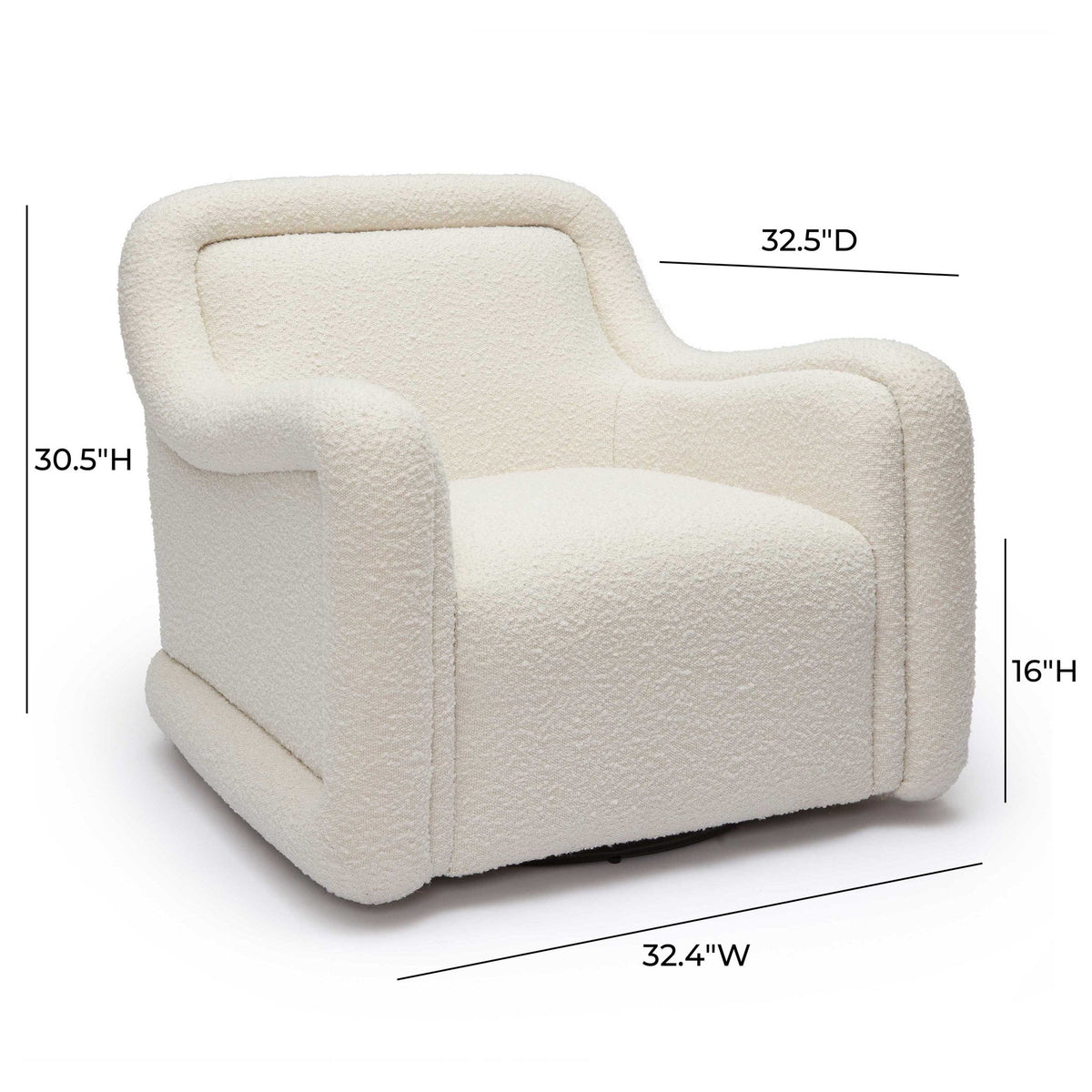 Charli - Boucle Swivel Chair - R&R Furniture Gallery (Fountain Valley, CA)