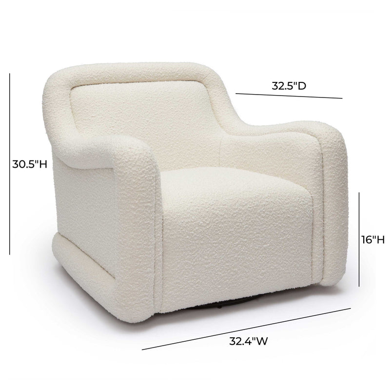 Charli - Boucle Swivel Chair - R&R Furniture Gallery (Fountain Valley, CA)