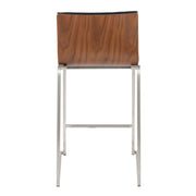 Pair of Lumi Source Mason Mara contemporary fixed height counter stools in sleek design, set of 2, ideal for kitchen or bar counter seating.