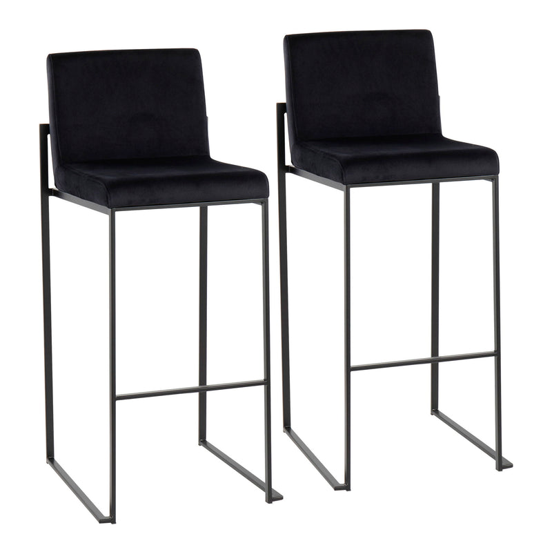 Lumi Source Fuji high back contemporary barstool with elegant design, featuring sleek modern style and comfortable seating.