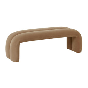 Leigh - Velvet Channeled Bench - R&R Furniture Gallery (Fountain Valley, CA)