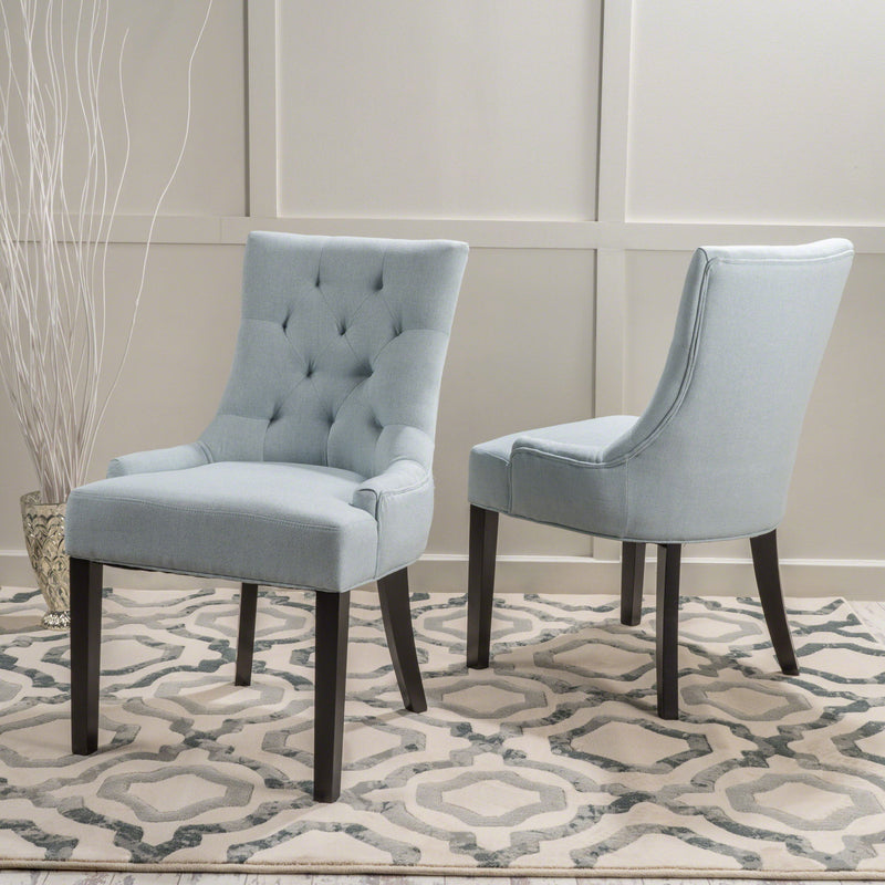 Contemporary Cheney Dining Chair Set With Tufted Design - R&R Furniture Gallery (Fountain Valley, CA)