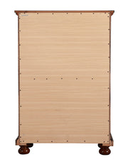 Meade Accent Chest by Glory Furniture featuring a wooden finish and classic design with multiple drawers for storage.