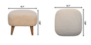 Square Footstool - Cream - R&R Furniture Gallery (Fountain Valley, CA)