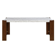 Hettie - Dining Table With Engineeed Stone Top - Engineered Stone Top & Brown - R&R Furniture Gallery (Fountain Valley, CA)