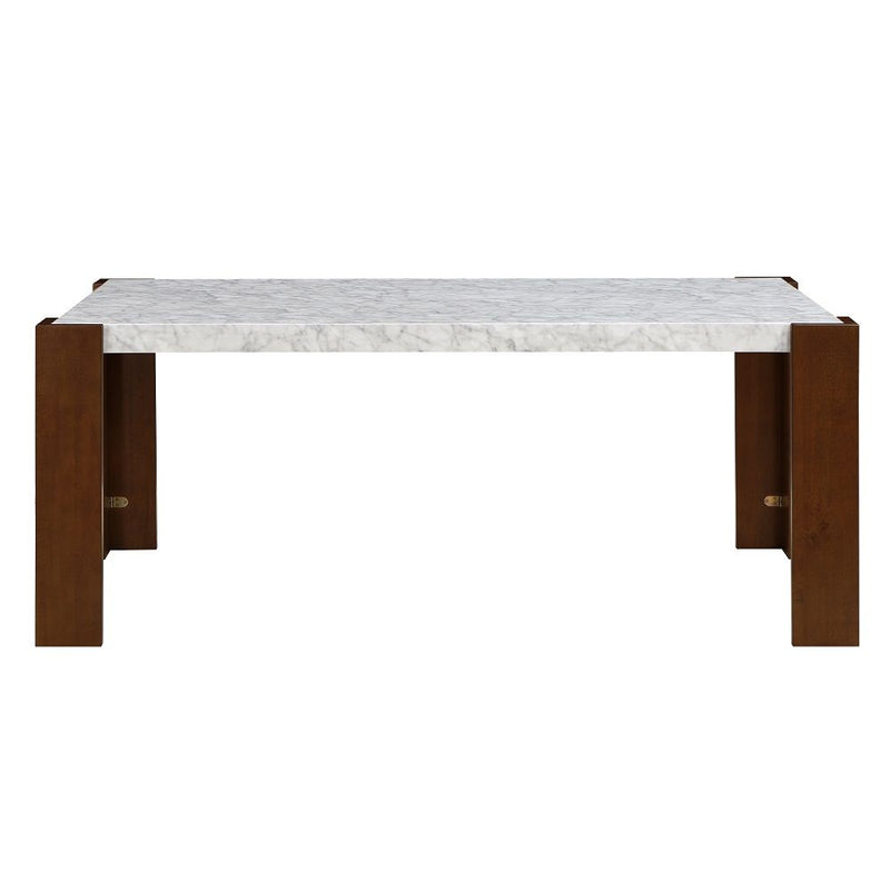Hettie - Dining Table With Engineeed Stone Top - Engineered Stone Top & Brown - R&R Furniture Gallery (Fountain Valley, CA)