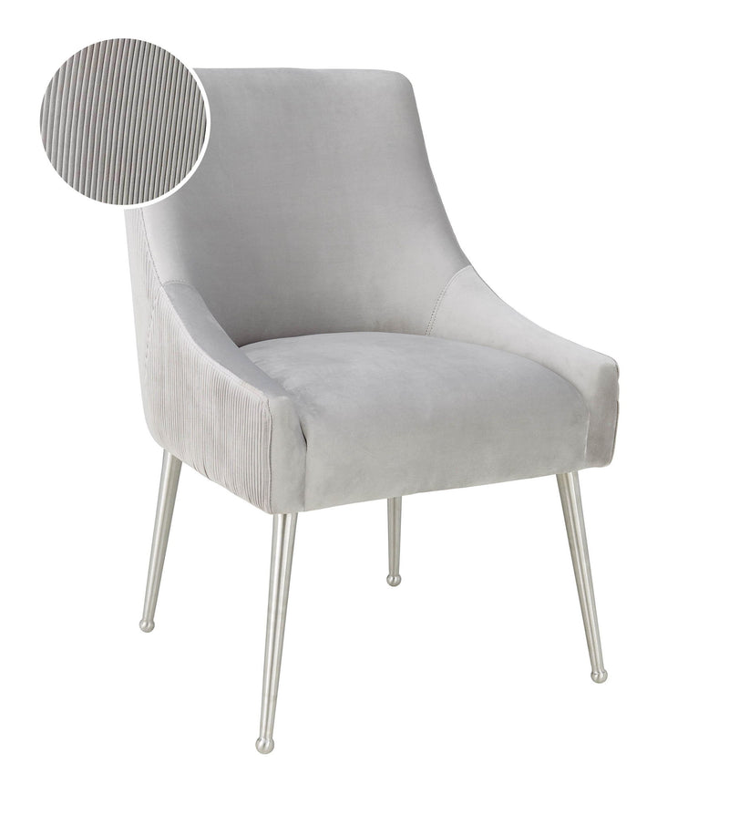 Beatrix - Pleated Velvet Side Chair - R&R Furniture Gallery (Fountain Valley, CA)