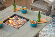 Cliff Trails - Square Fire Pit Table - Beige - R&R Furniture Gallery (Fountain Valley, CA)