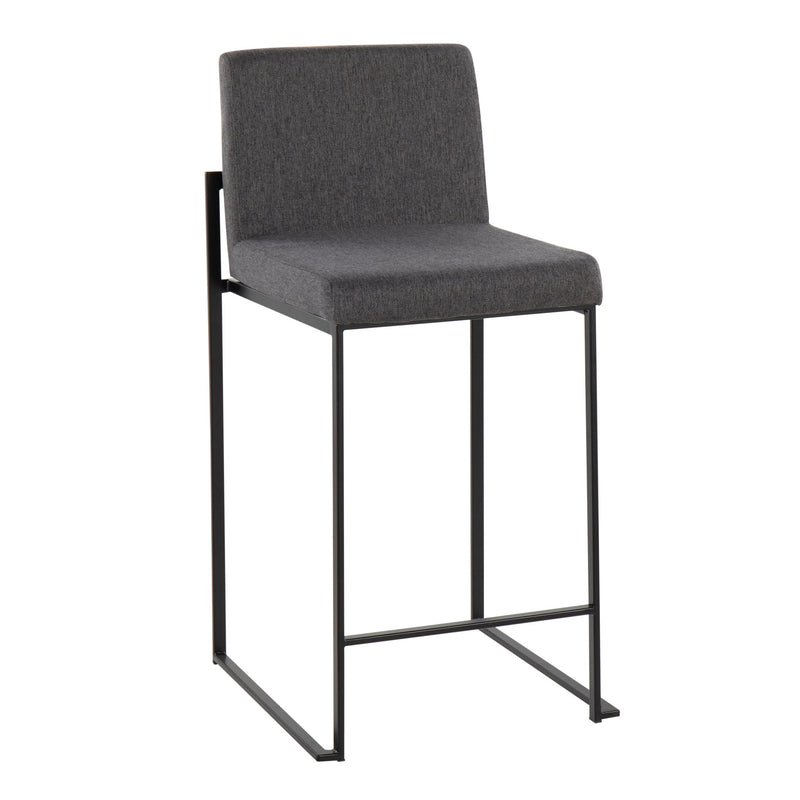 Lumi Source Fuji modern high back counter stool with sleek design and comfortable seating, perfect for contemporary kitchen or bar area.