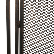 Noble House Samantha iron fireplace screen with two door design, decorative black metal fireplace protection for living room.