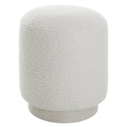 Uttermost Avila accent ottoman with plush fabric and wooden legs, versatile piece for living room or bedroom decor.