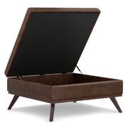 Owen - Multifunctional Square Coffee Table Storage Ottoman - R&R Furniture Gallery (Fountain Valley, CA)