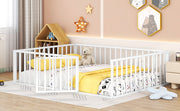 Metal Floor Bed Frame With Fence And Door - R&R Furniture Gallery (Fountain Valley, CA)
