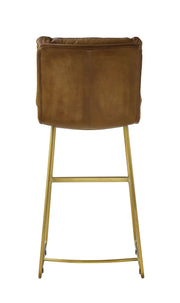 Alsey - Bar Chair - Saddle Brown Top Grain Leather - R&R Furniture Gallery (Fountain Valley, CA)