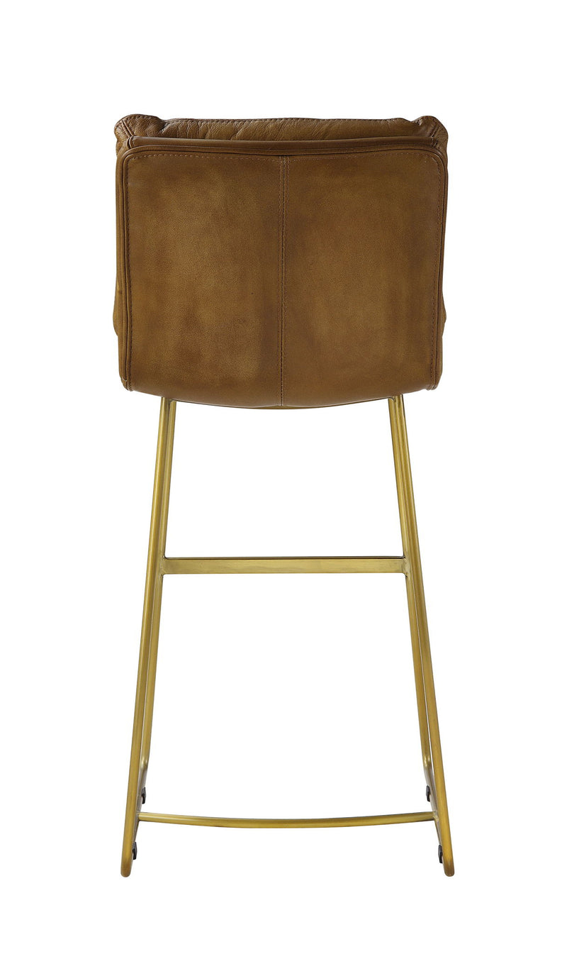 Alsey - Bar Chair - Saddle Brown Top Grain Leather - R&R Furniture Gallery (Fountain Valley, CA)