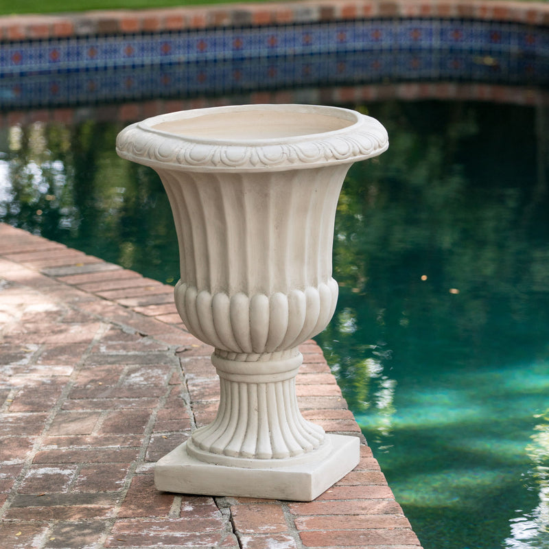 Classic Italian Urn Planter - Antique White - R&R Furniture Gallery (Fountain Valley, CA)