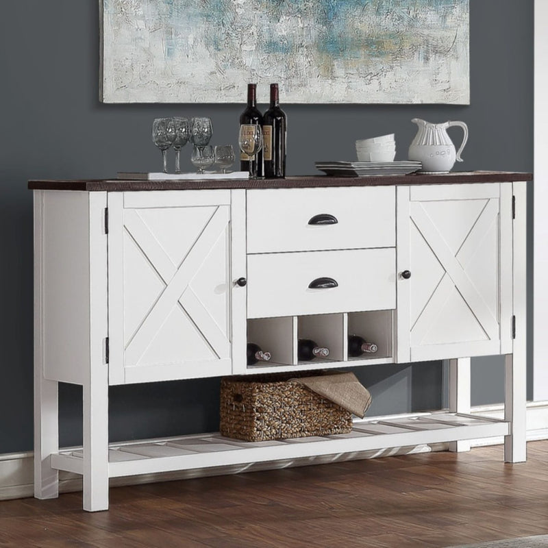 2 Drawer Server - Brown - R&R Furniture Gallery (Fountain Valley, CA)