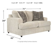Soletren - Stationary Loveseat - R&R Furniture Gallery (Fountain Valley, CA)