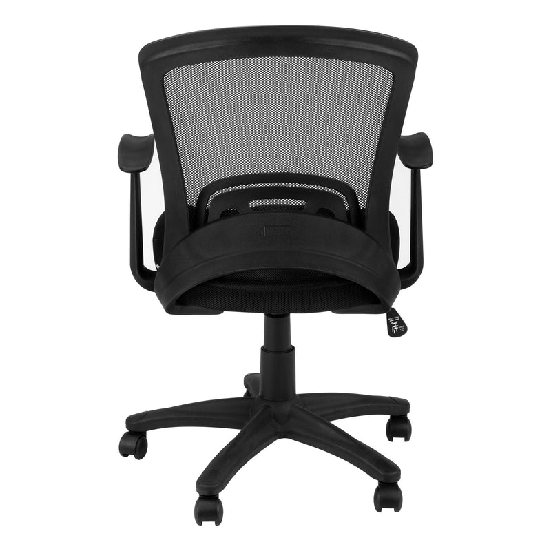 Office Chair, Adjustable Height, Swivel, Ergonomic, Armrests, Mesh - Black - R&R Furniture Gallery (Fountain Valley, CA)