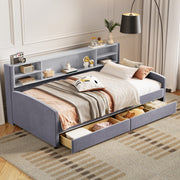 Luxurious Upholstered Platform Bed With Storage Drawers - R&R Furniture Gallery (Fountain Valley, CA)