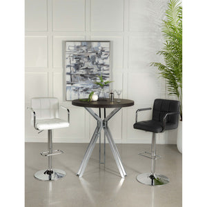 Edgerton - Round Height Bistro Bar Table - Dark Oak