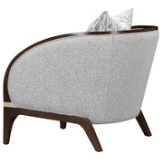 Houston - Matching Chair - Pebble / Walnut - R&R Furniture Gallery (Fountain Valley, CA)