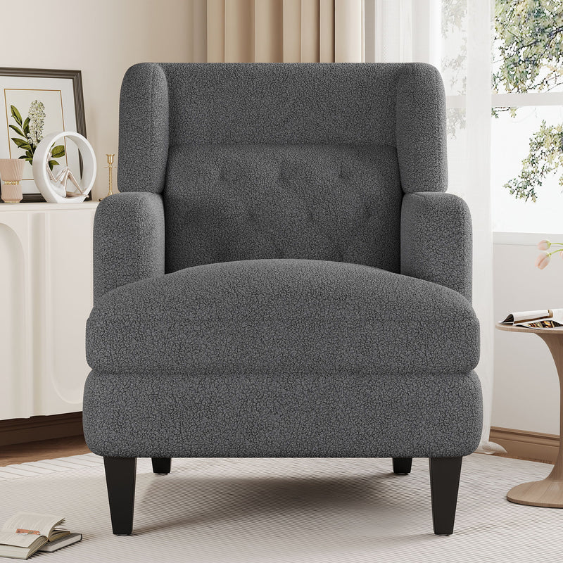 Upholstered Accent Chair Tufted Armchair For Living Room And Bedroom - R&R Furniture Gallery (Fountain Valley, CA)