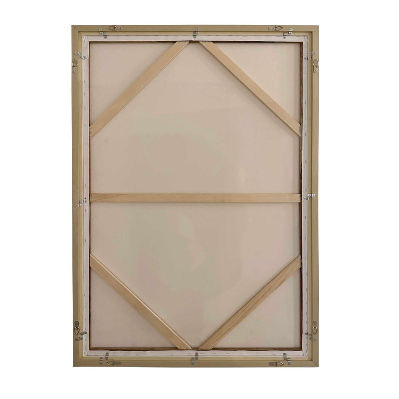 Bluster - Framed Abstract Canvas - Blue / Brown / Gray / Orange / Purple / White / Yellow