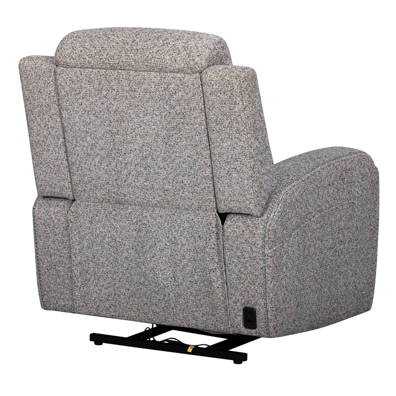 Parker Living Armstrong power recliner massage chair with heat, massage features, and auto-glide function, upholstered in dark leather
