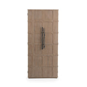 Classic Home Corin tall accent cabinet with wood finish featuring multiple storage compartments and sleek design.