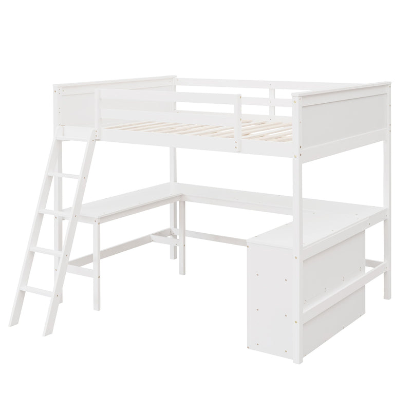Loft Bed With Shelves With Desk - R&R Furniture Gallery (Fountain Valley, CA)