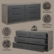 Estevon - Dresser - Gray Oak - R&R Furniture Gallery (Fountain Valley, CA)