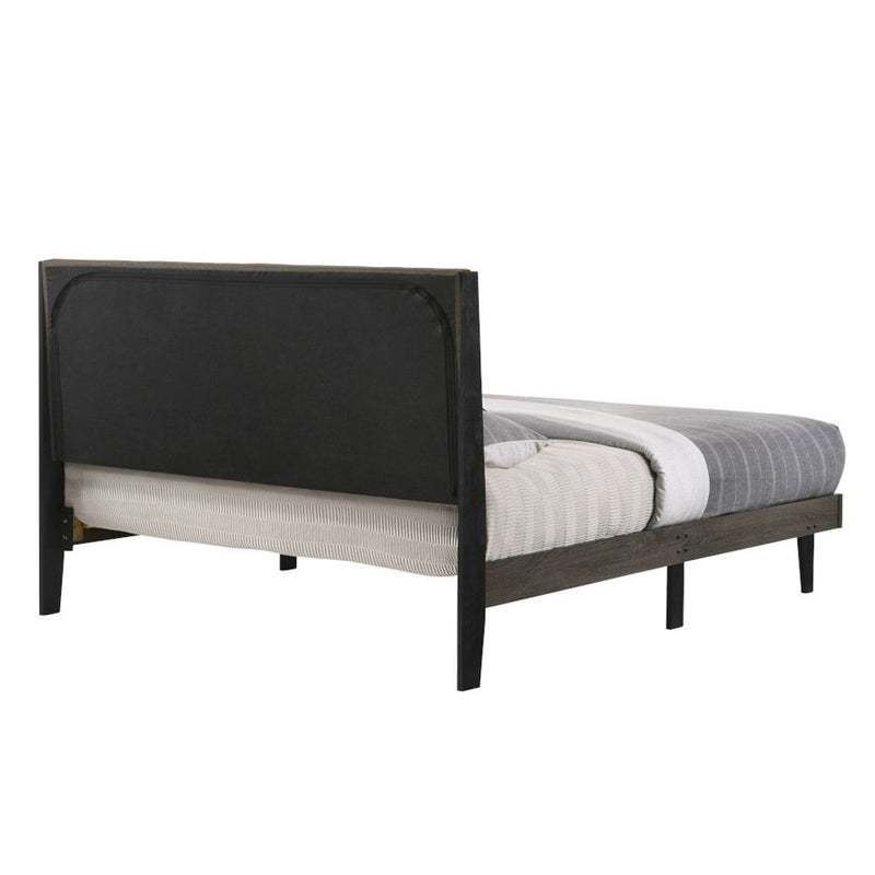 Valdemar - Queen Bed - Brown Fabric & Weathered Gray - R&R Furniture Gallery (Fountain Valley, CA)