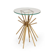 Table With Sunburst Design - Gold - R&R Furniture Gallery (Fountain Valley, CA)