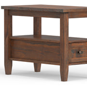 Warm Shaker - Narrow Side Table - Distressed Charcoal Brown - R&R Furniture Gallery (Fountain Valley, CA)