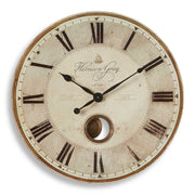 Uttermost Harrison Gray wall clock with round face and minimalist design, featuring a sleek gray finish and modern style.